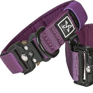 Stellar Ménage Premium Dog Collar Tactical Collar Sz 3 Purple Fits Neck 10-11.5"